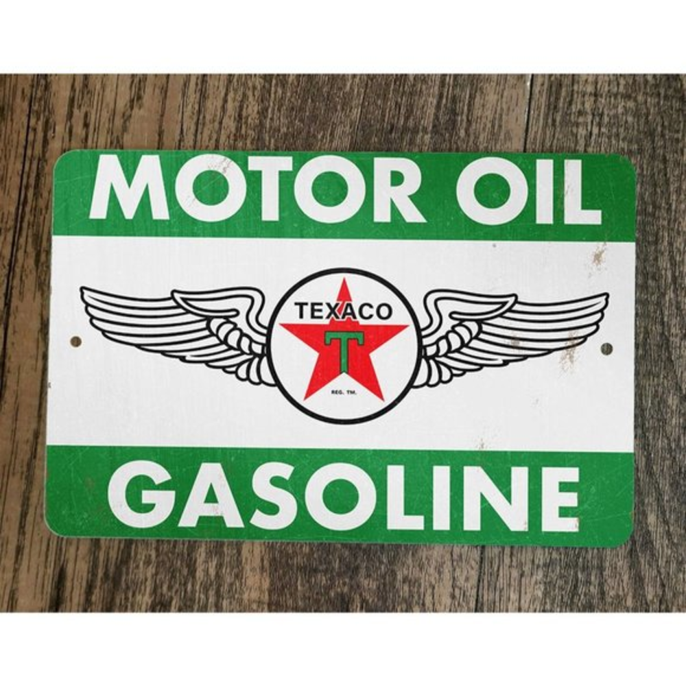 Texaco Motor Oil Gasoline Vintage Look 8x12 Metal Wall Garage Sign Poster